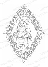 Zwerge Mandalas Ausmalbilder – Märchen – 15 Malvorlagen – Materialseite 12