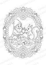Zwerge Mandalas Ausmalbilder – Märchen – 15 Malvorlagen – Materialseite 14