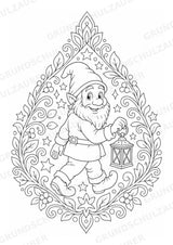 Zwerge Mandalas Ausmalbilder – Märchen – 15 Malvorlagen – Materialseite 16