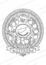 Zypern Mandalas Ausmalbilder – Länder und Kulturen – 15 Malvorlagen – Materialseite 14