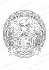 Zypern Mandalas Ausmalbilder – Länder und Kulturen – 15 Malvorlagen – Materialseite 15