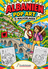 Albanien POP Art Ausmalbilder 15 Malvorlagen – Cover