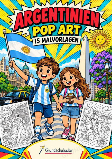 Argentinien POP Art Ausmalbilder 15 Malvorlagen – Cover