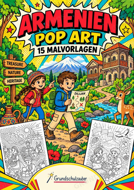 Armenien POP Art Ausmalbilder 15 Malvorlagen – Cover
