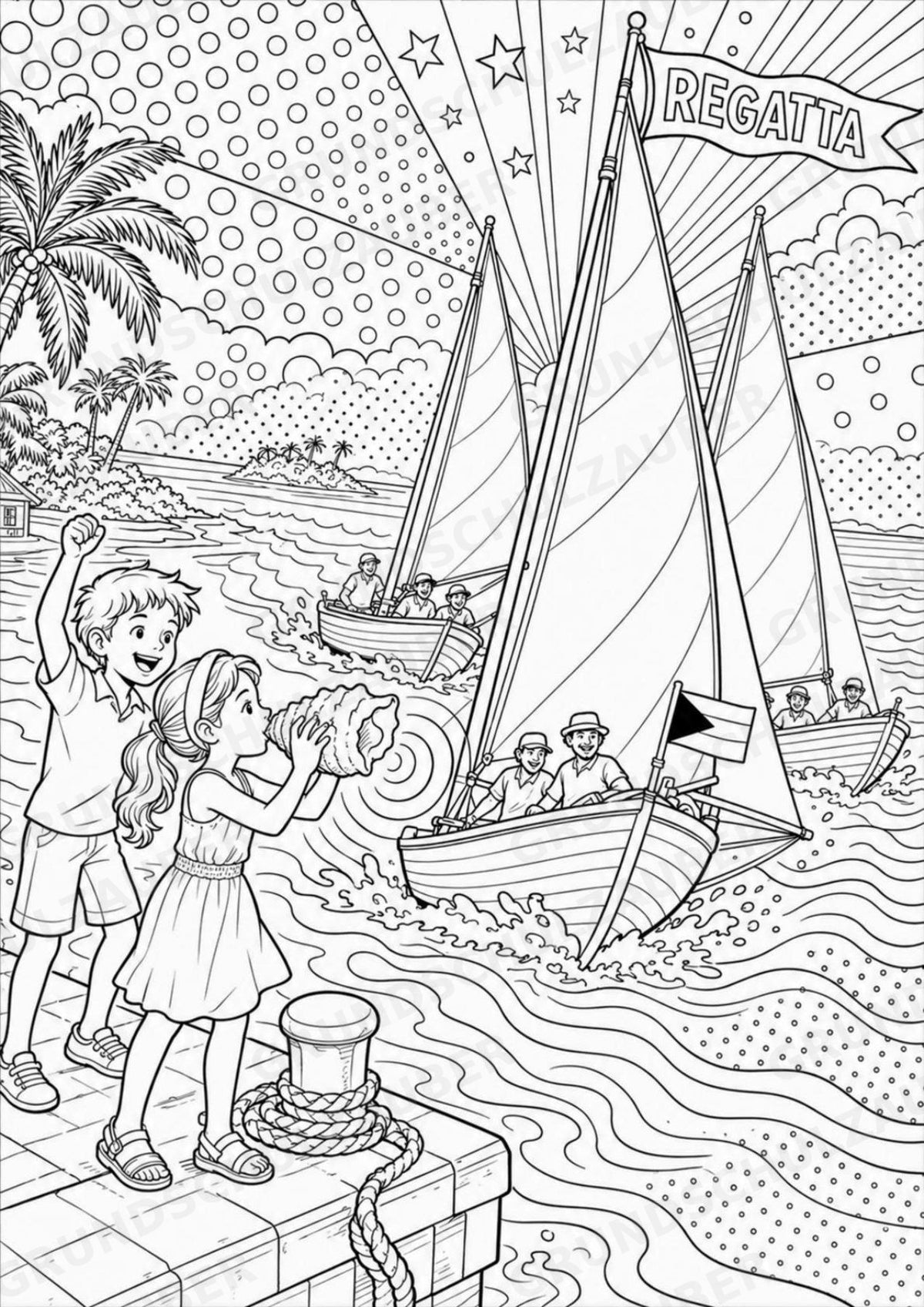 Bahamas POP Art Ausmalbilder 15 Malvorlagen – Materialseite 13