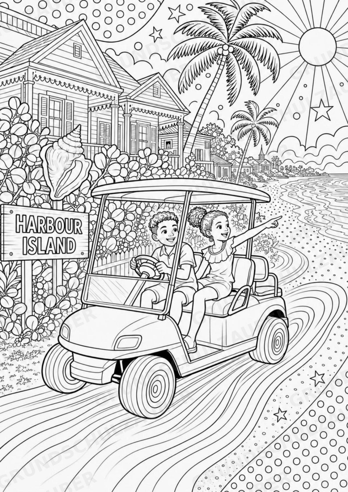 Bahamas POP Art Ausmalbilder 15 Malvorlagen – Materialseite 16