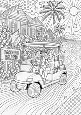 Bahamas POP Art Ausmalbilder 15 Malvorlagen – Materialseite 16