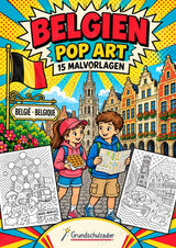 Belgien POP Art Ausmalbilder 15 Malvorlagen – Cover