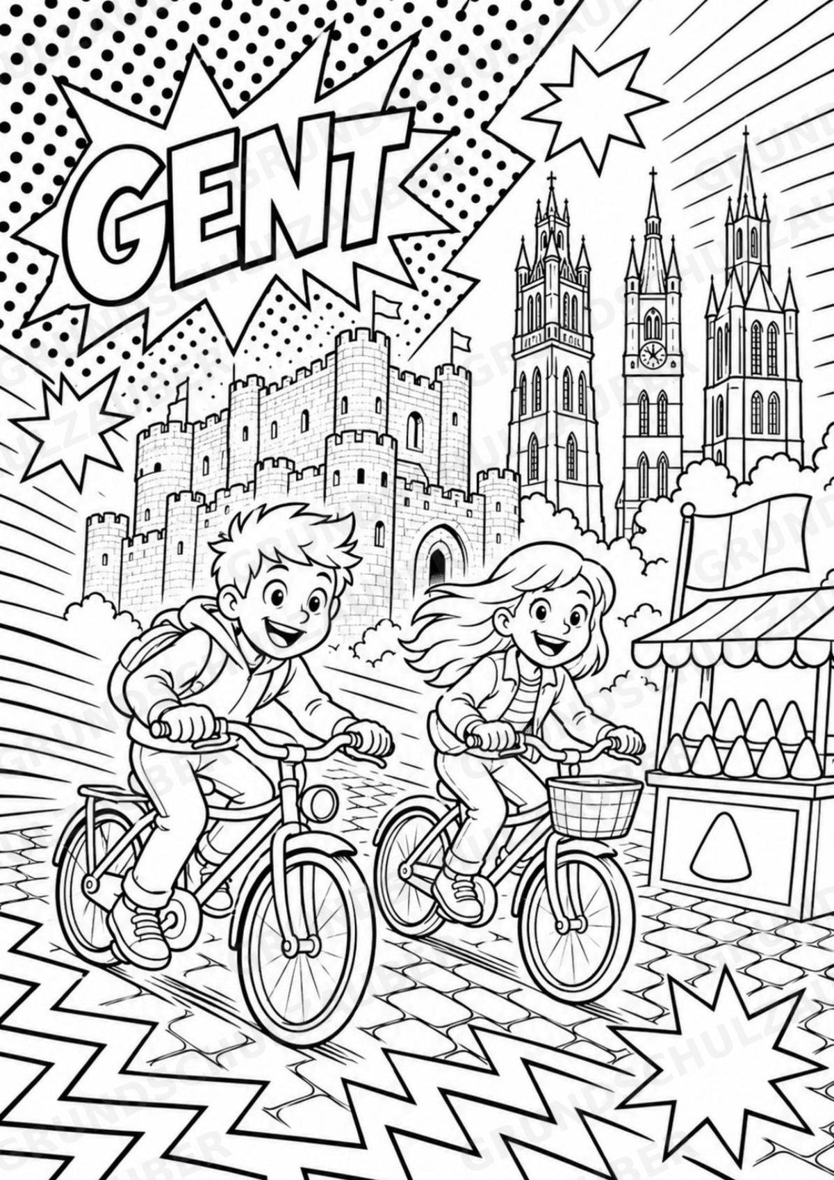 Belgien POP Art Ausmalbilder 15 Malvorlagen – Materialseite 5
