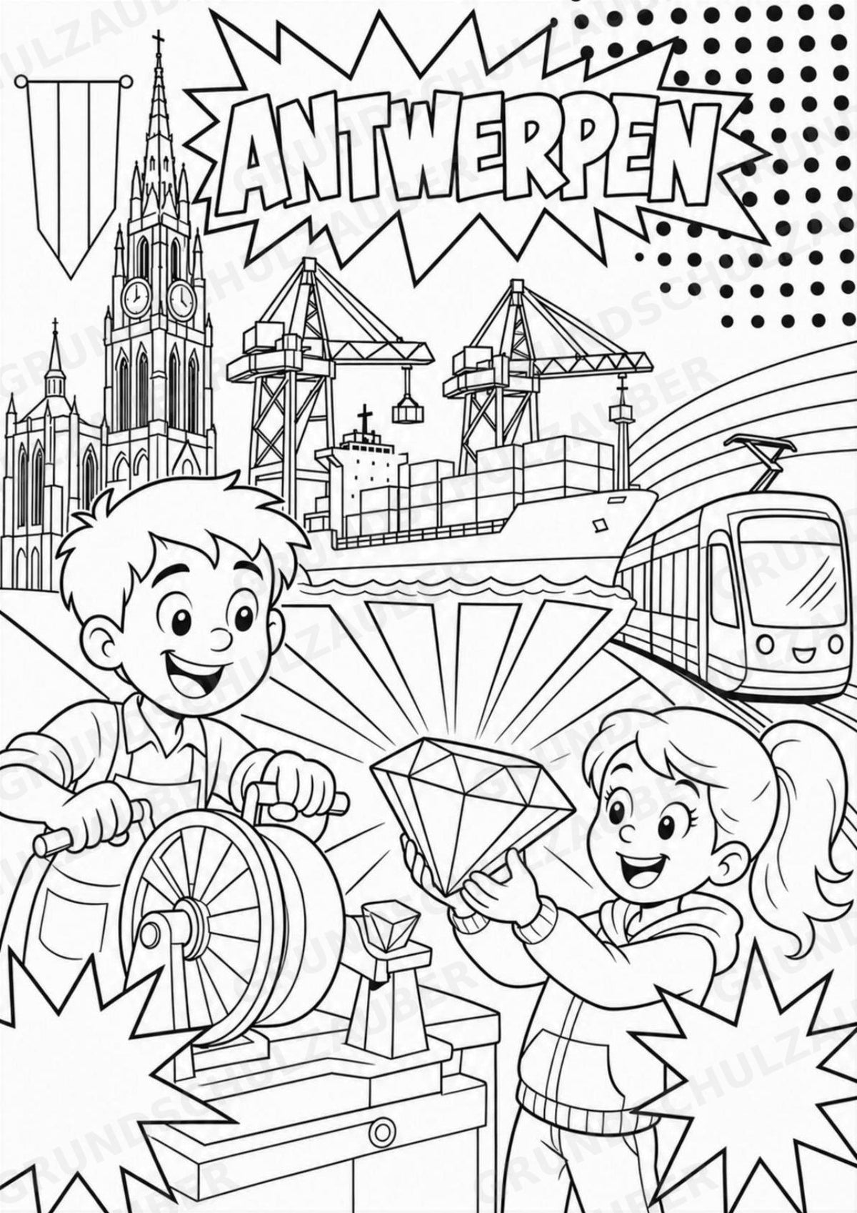Belgien POP Art Ausmalbilder 15 Malvorlagen – Materialseite 6