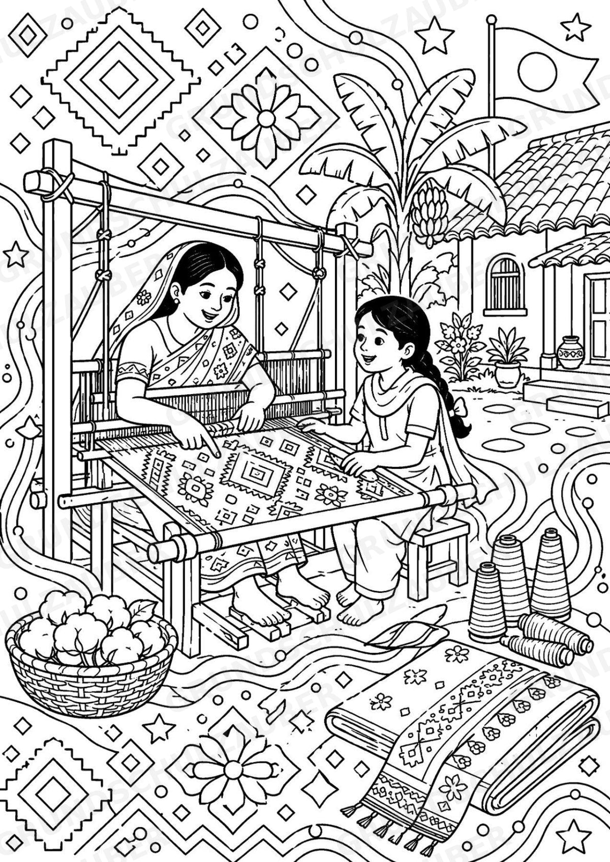 Bangladesch POP Art Ausmalbilder 15 Malvorlagen – Materialseite 9