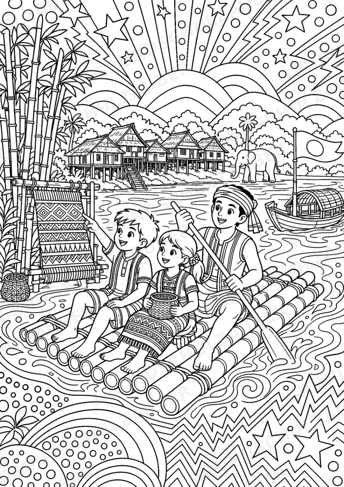 Bangladesch POP Art Ausmalbilder 15 Malvorlagen – Materialseite 14