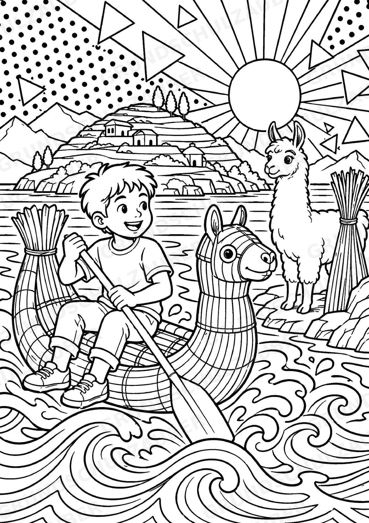 Bolivien POP Art Ausmalbilder 15 Malvorlagen – Materialseite 4