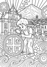 Bolivien POP Art Ausmalbilder 15 Malvorlagen – Materialseite 7