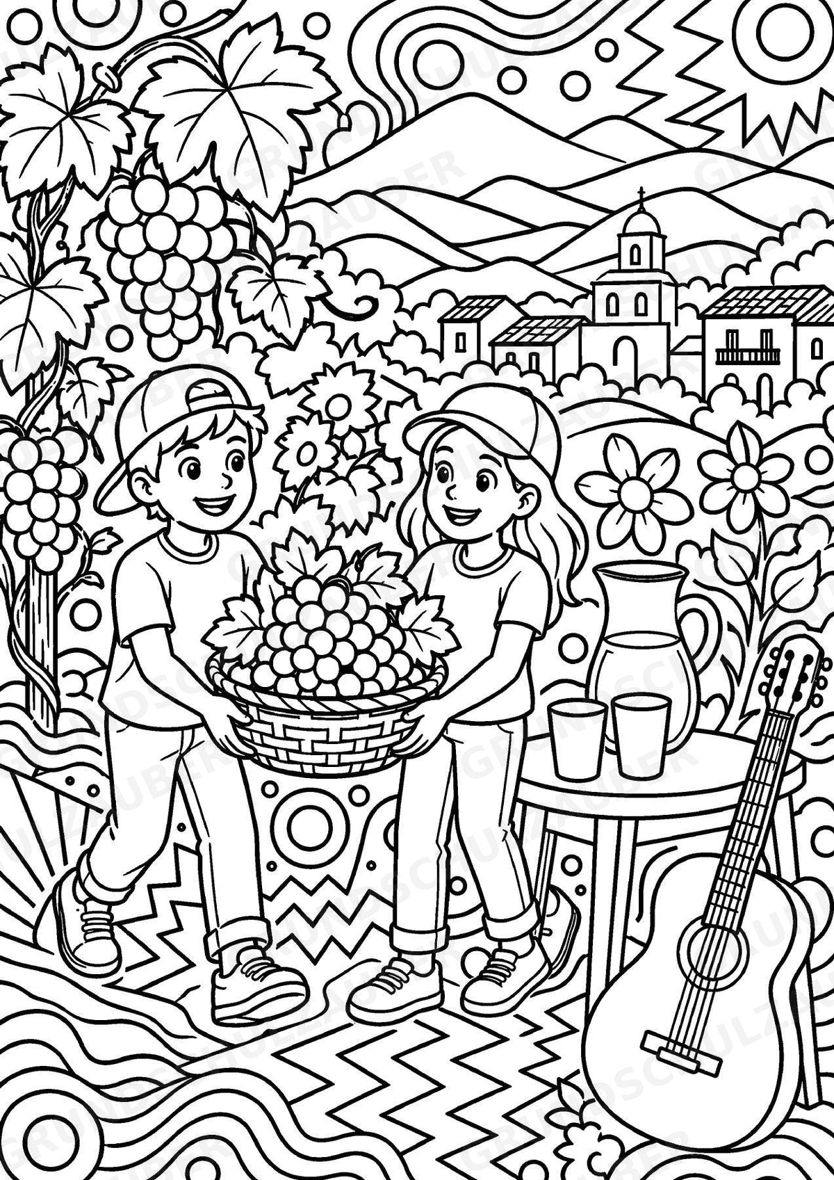Bolivien POP Art Ausmalbilder 15 Malvorlagen – Materialseite 16