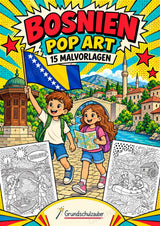 Bosnien POP Art Ausmalbilder 15 Malvorlagen – Cover