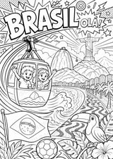 Brasilien POP Art Ausmalbilder 15 Malvorlagen – Materialseite 2