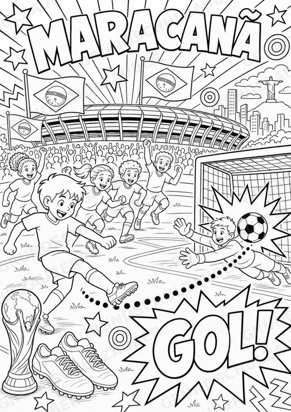 Brasilien POP Art Ausmalbilder 15 Malvorlagen – Materialseite 7