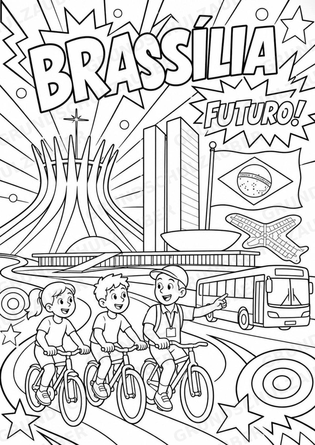 Brasilien POP Art Ausmalbilder 15 Malvorlagen – Materialseite 11