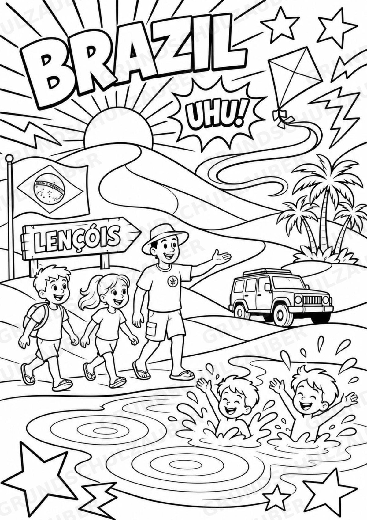 Brasilien POP Art Ausmalbilder 15 Malvorlagen – Materialseite 15