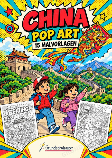 China POP Art Ausmalbilder 15 Malvorlagen – Cover