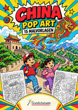 China POP Art Ausmalbilder 15 Malvorlagen – Cover
