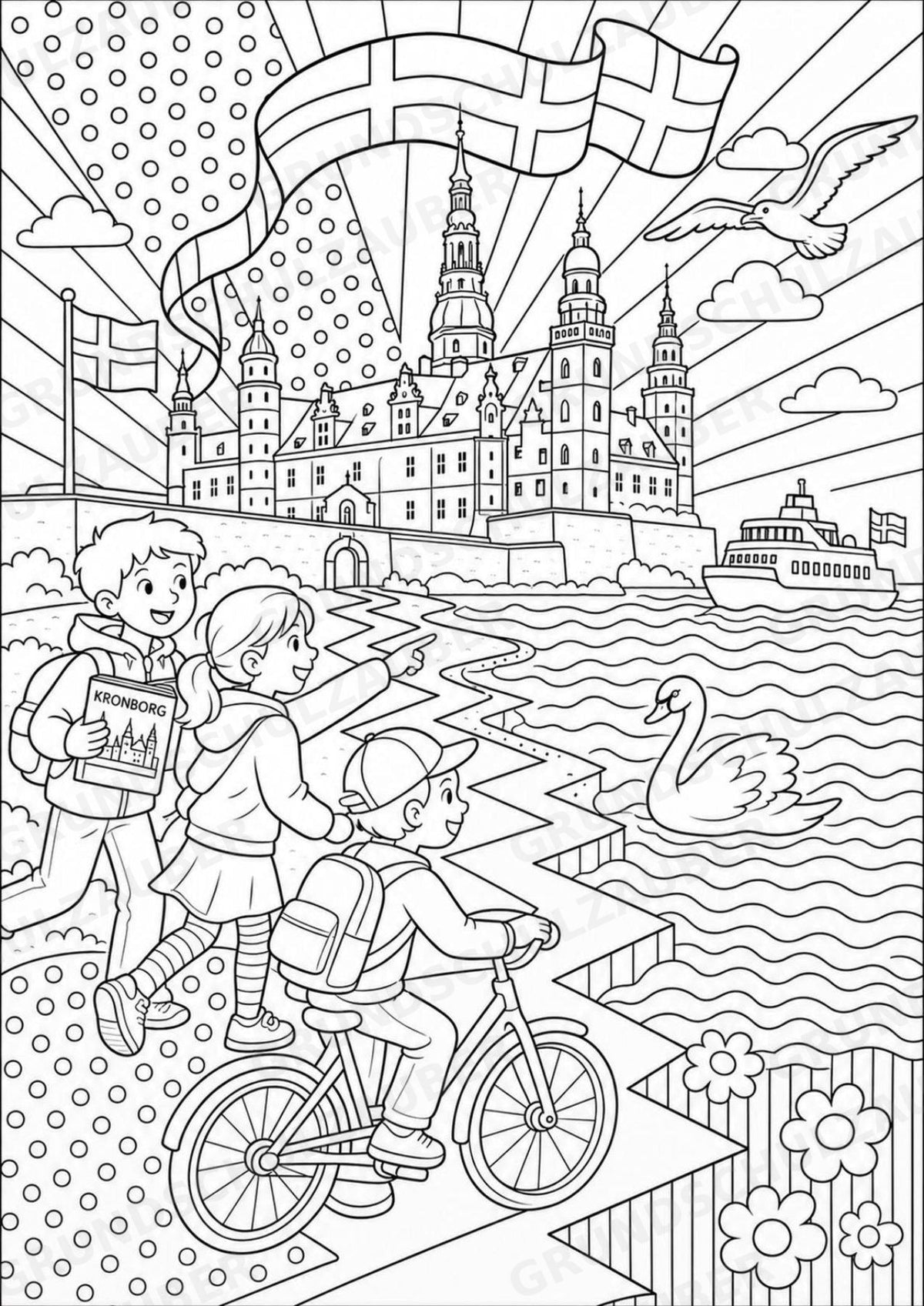 Dänemark POP Art Ausmalbilder 15 Malvorlagen – Materialseite 3