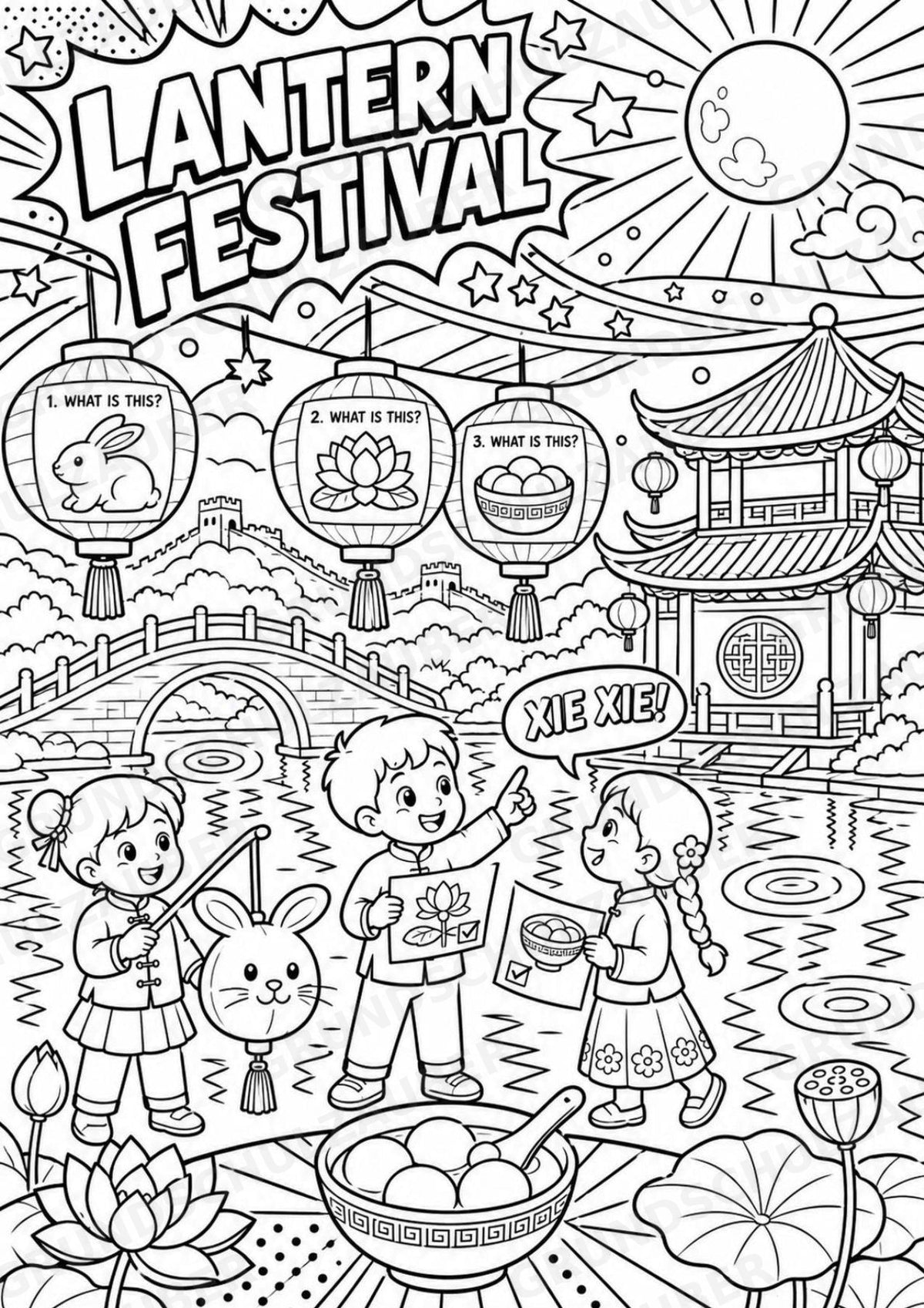 China POP Art Ausmalbilder 15 Malvorlagen – Materialseite 8