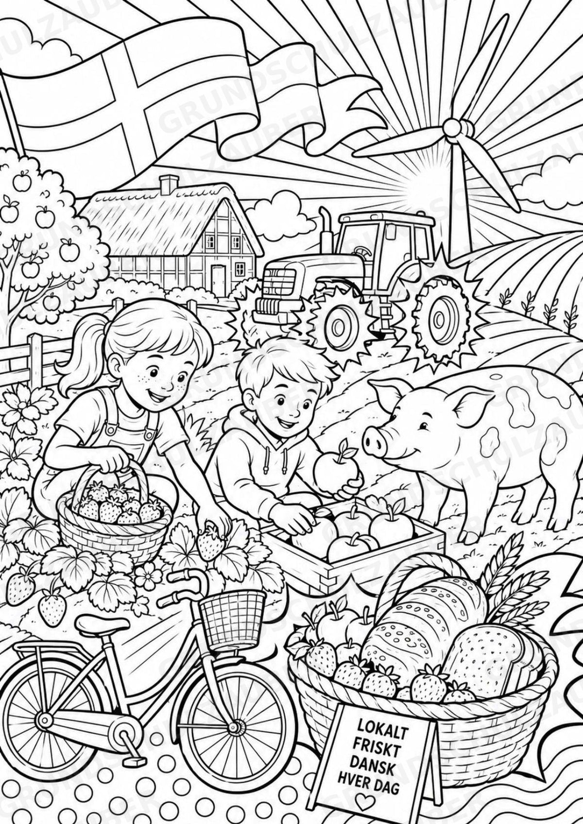 Dänemark POP Art Ausmalbilder 15 Malvorlagen – Materialseite 4