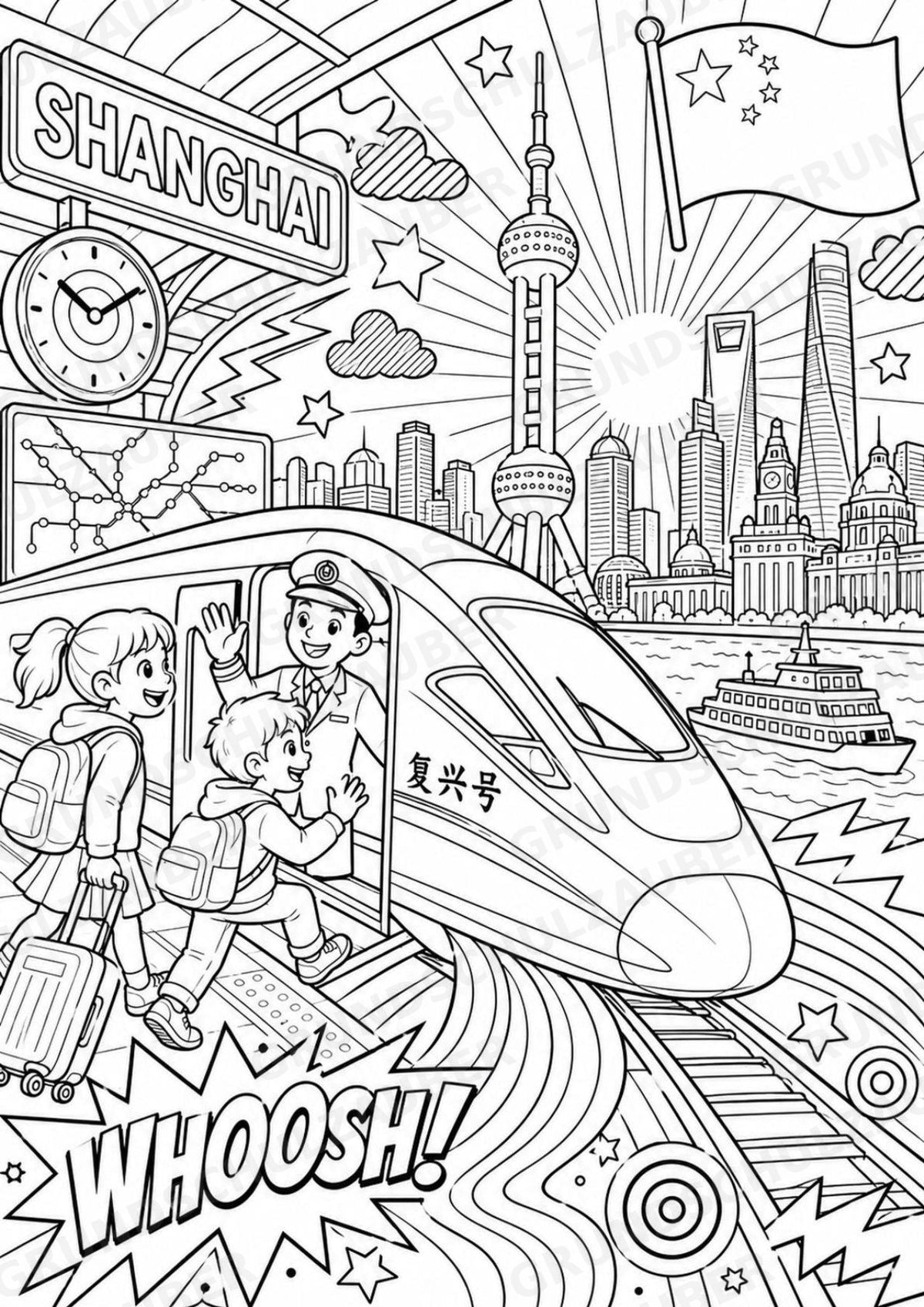 China POP Art Ausmalbilder 15 Malvorlagen – Materialseite 12