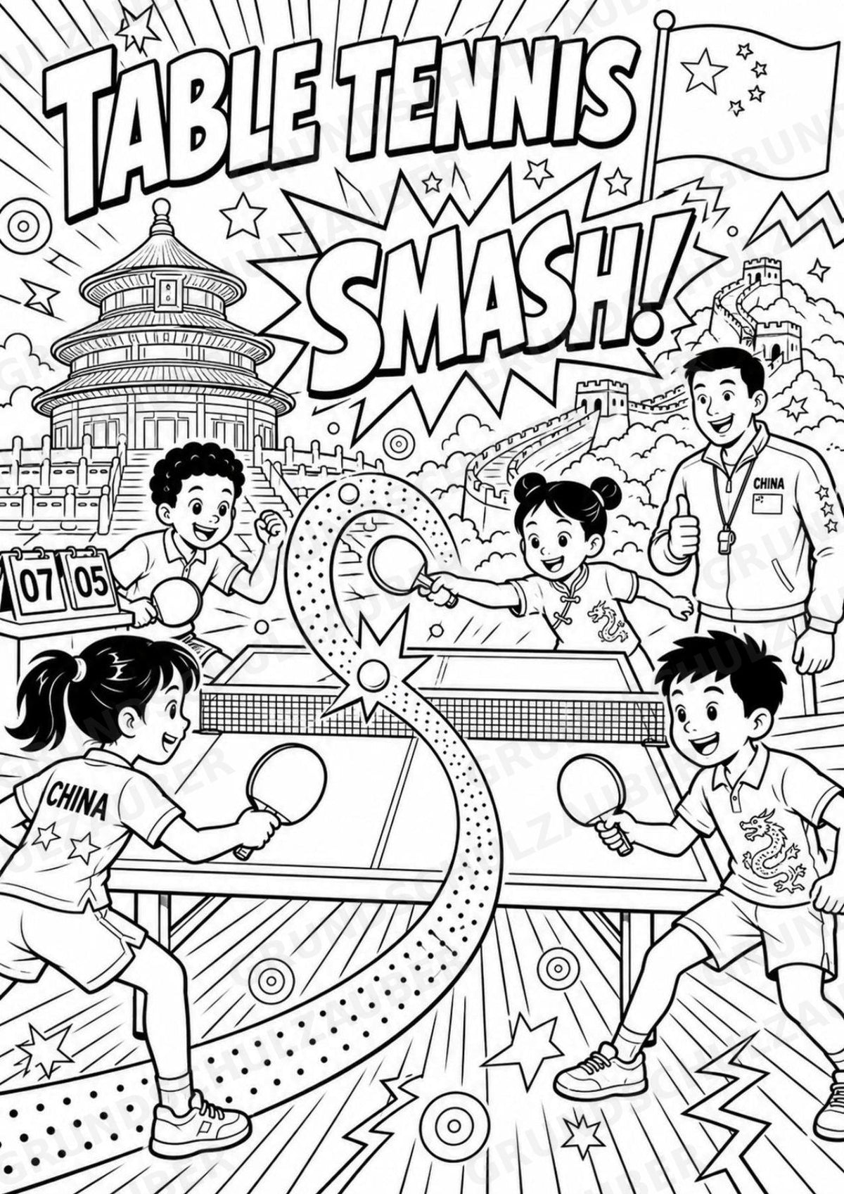China POP Art Ausmalbilder 15 Malvorlagen – Materialseite 13