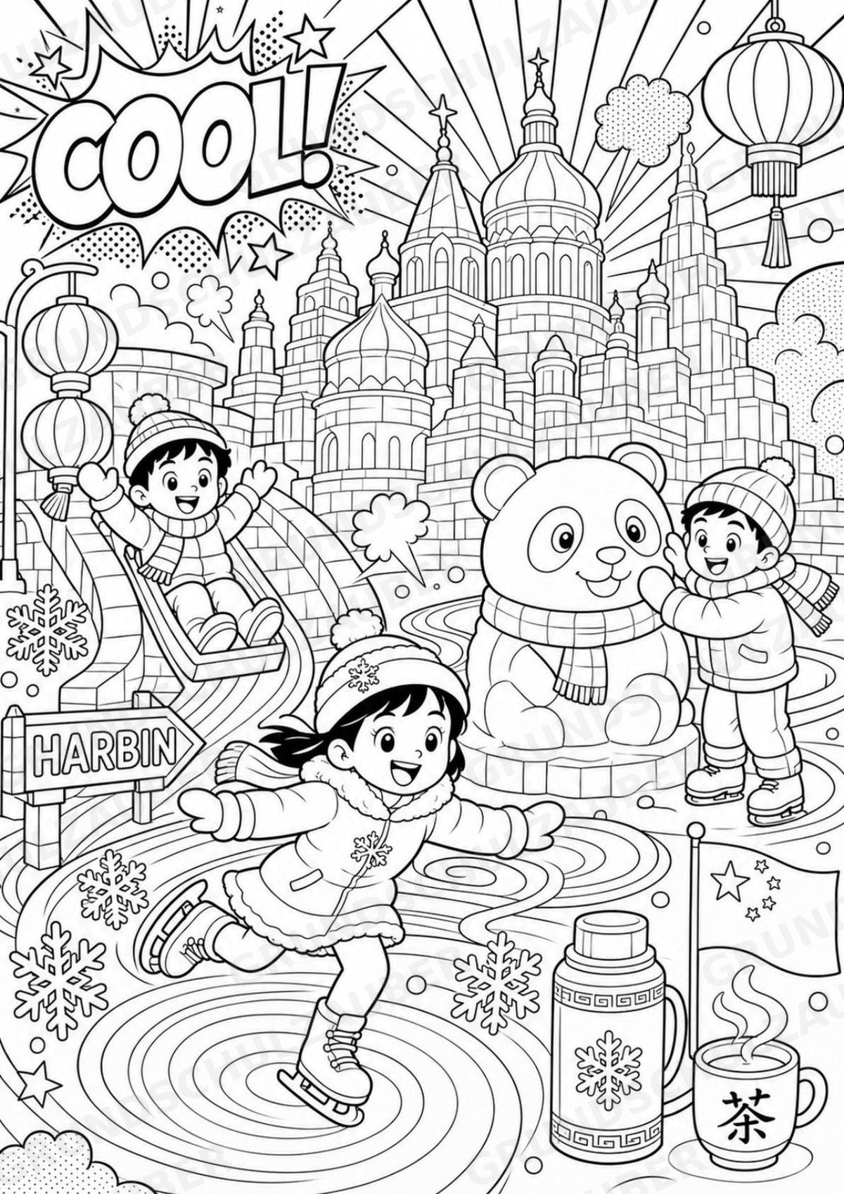 China POP Art Ausmalbilder 15 Malvorlagen – Materialseite 15
