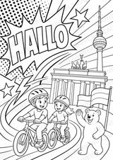 Deutschland POP Art Ausmalbilder 15 Malvorlagen – Materialseite 2