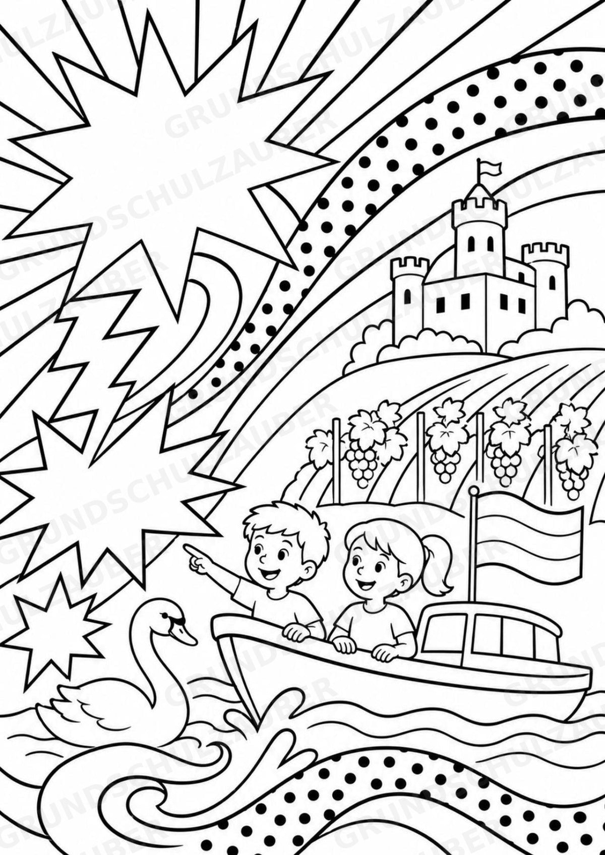 Deutschland POP Art Ausmalbilder 15 Malvorlagen – Materialseite 3