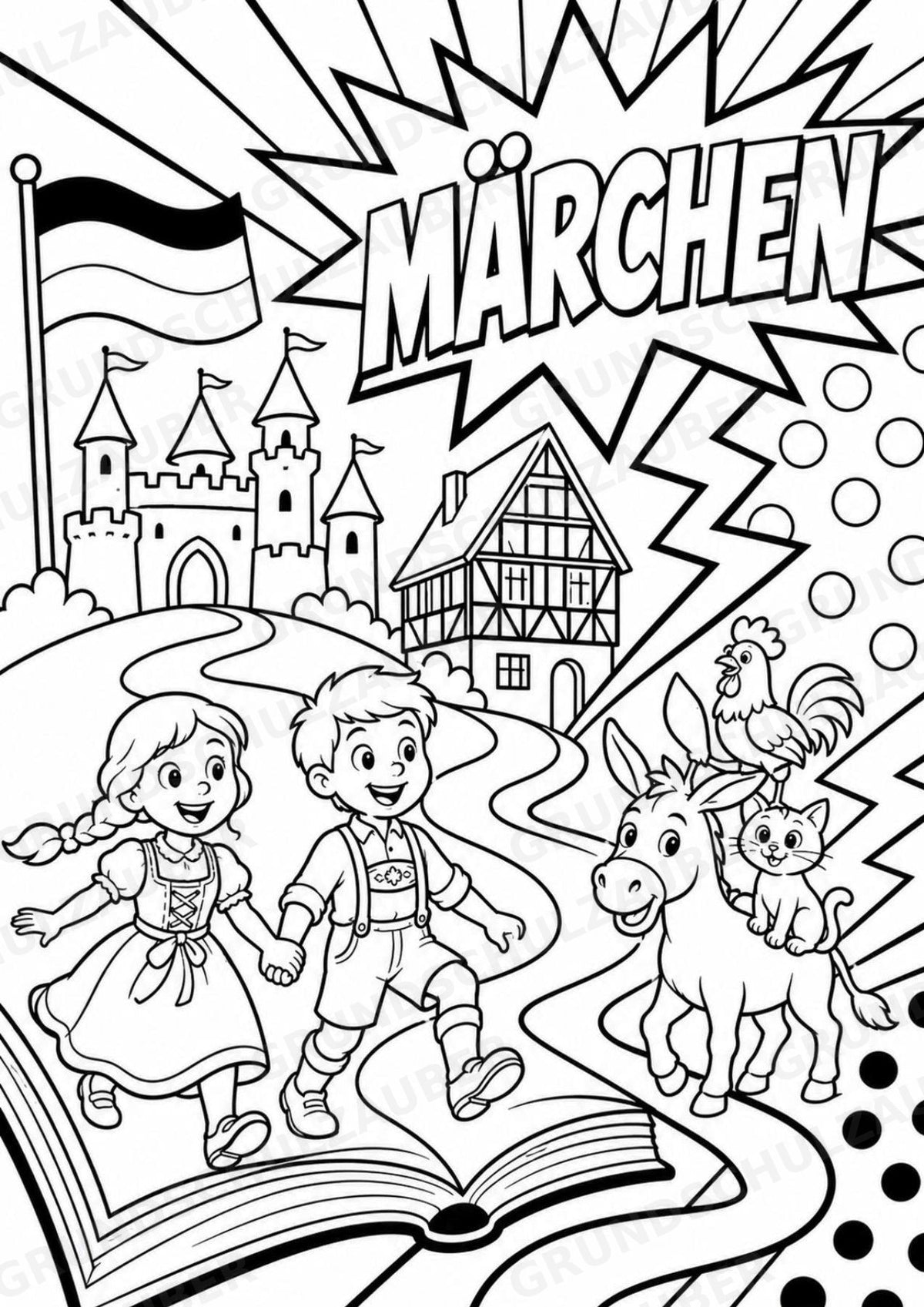Deutschland POP Art Ausmalbilder 15 Malvorlagen – Materialseite 7