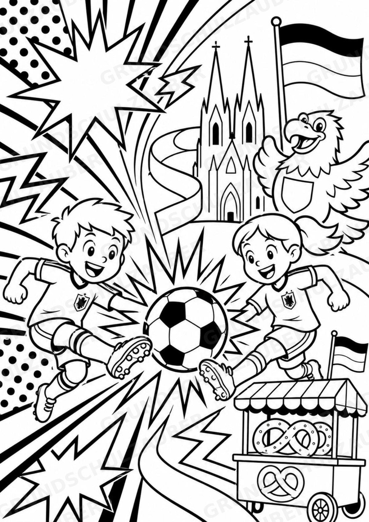 Deutschland POP Art Ausmalbilder 15 Malvorlagen – Materialseite 8