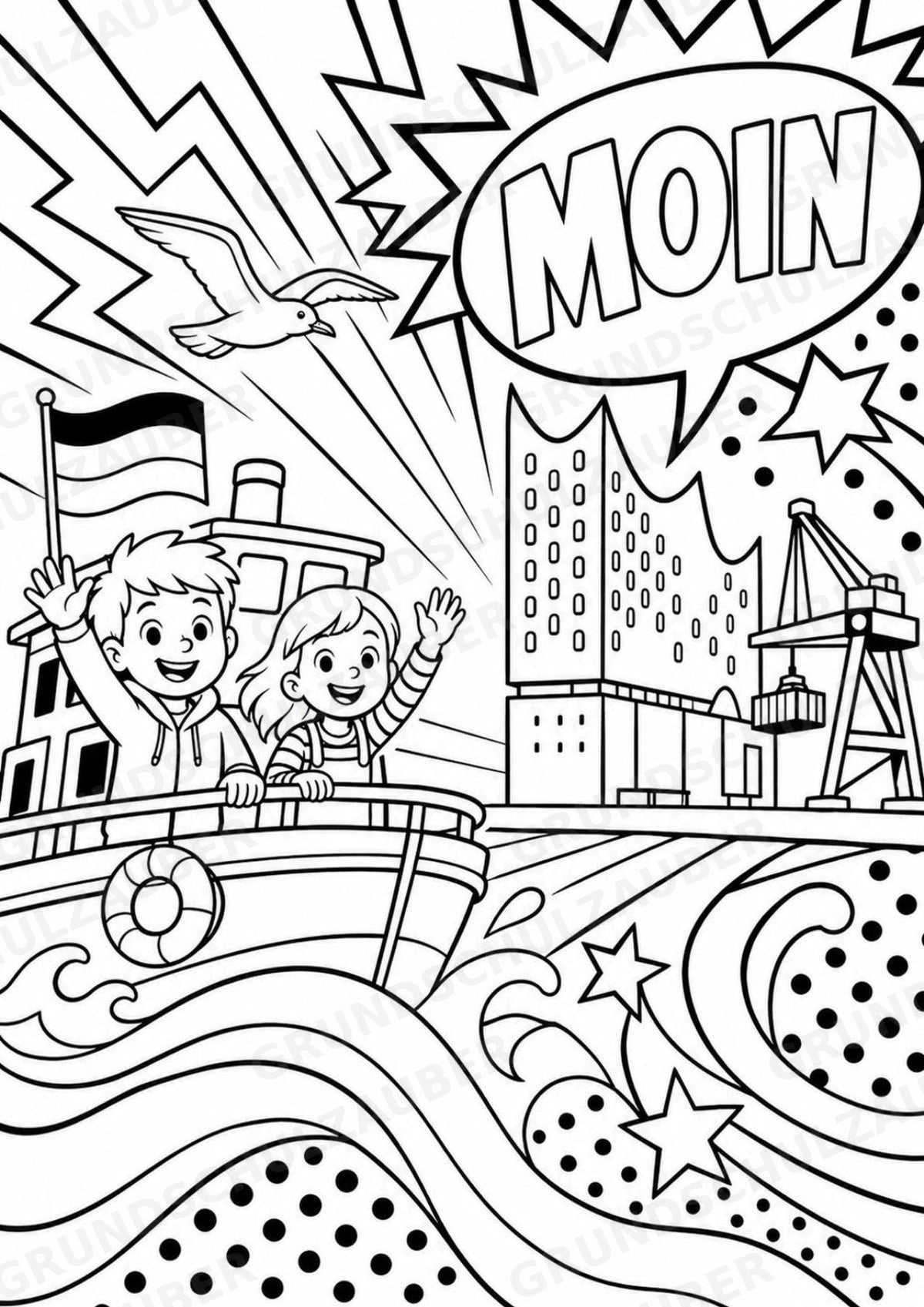 Deutschland POP Art Ausmalbilder 15 Malvorlagen – Materialseite 9
