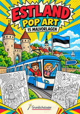 Estland POP Art Ausmalbilder 15 Malvorlagen – Cover