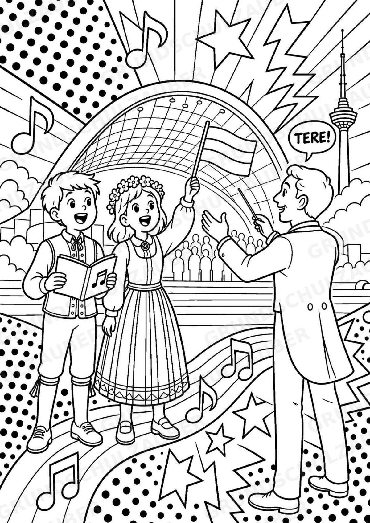 Estland POP Art Ausmalbilder 15 Malvorlagen – Materialseite 3