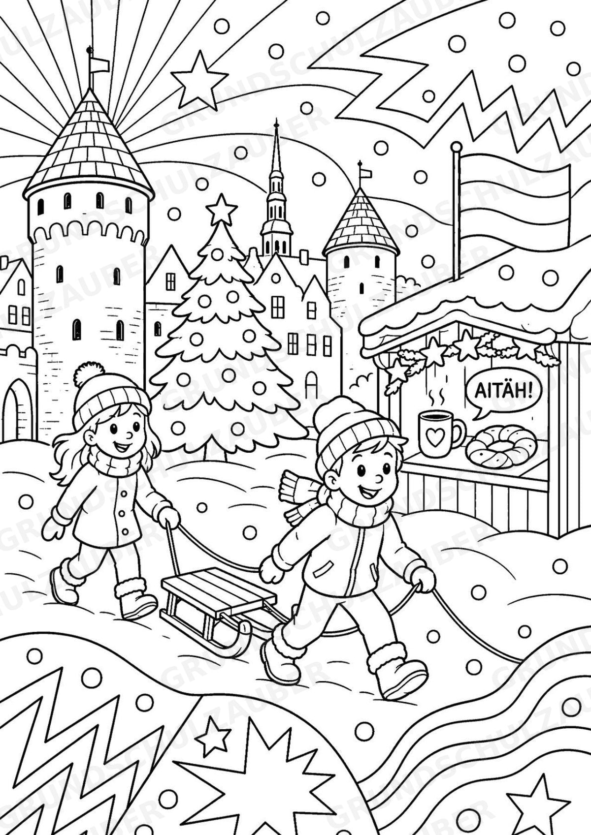Estland POP Art Ausmalbilder 15 Malvorlagen – Materialseite 6