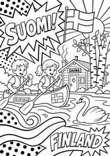 Finnland POP Art Ausmalbilder 15 Malvorlagen – Materialseite 2