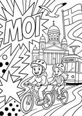 Finnland POP Art Ausmalbilder 15 Malvorlagen – Materialseite 3