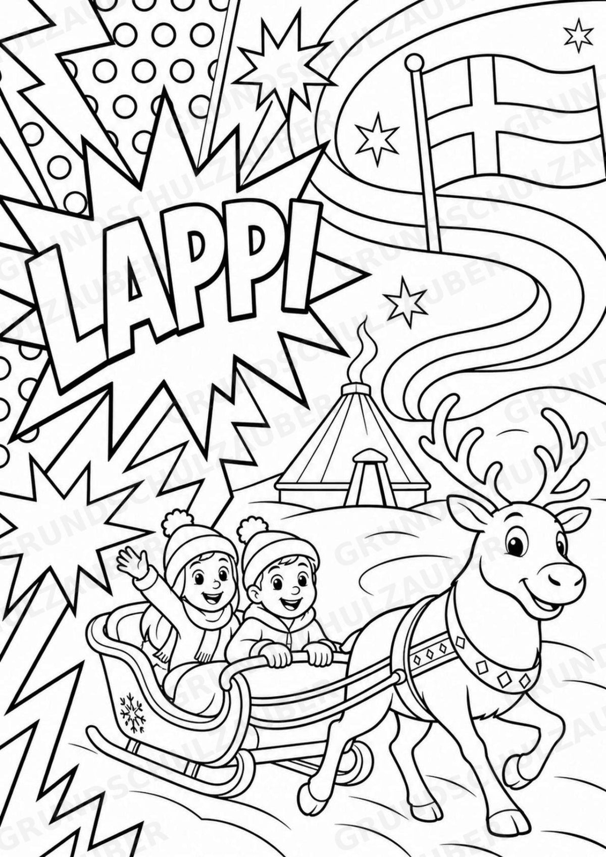 Finnland POP Art Ausmalbilder 15 Malvorlagen – Materialseite 4