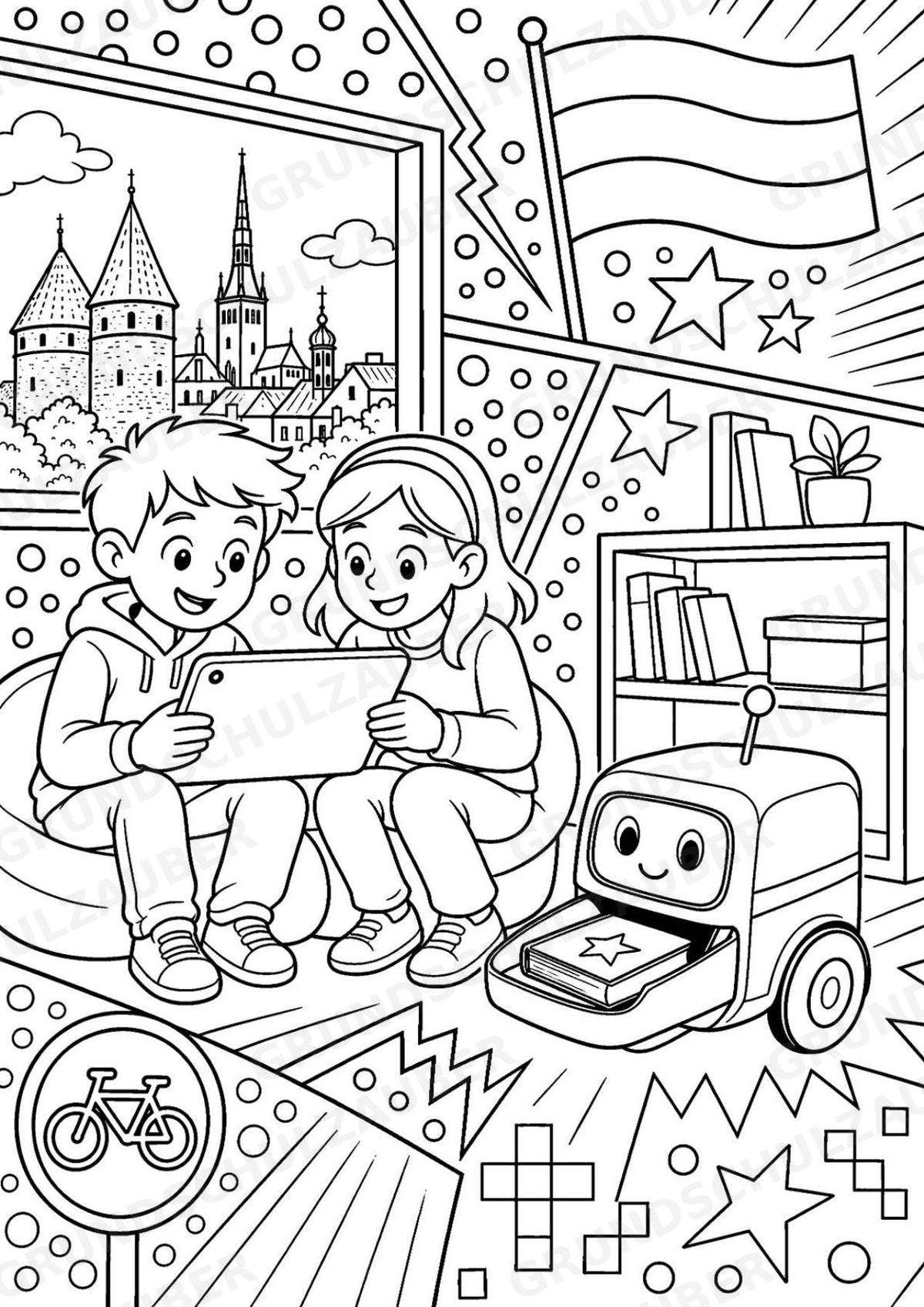 Estland POP Art Ausmalbilder 15 Malvorlagen – Materialseite 9