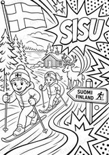 Finnland POP Art Ausmalbilder 15 Malvorlagen – Materialseite 7