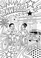 Ghana POP Art Ausmalbilder 15 Malvorlagen – Materialseite 2