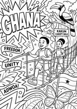 Ghana POP Art Ausmalbilder 15 Malvorlagen – Materialseite 3