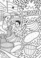 Ghana POP Art Ausmalbilder 15 Malvorlagen – Materialseite 11