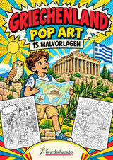 Griechenland POP Art Ausmalbilder 15 Malvorlagen – Cover