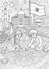 Indien POP Art Ausmalbilder 15 Malvorlagen – Materialseite 2
